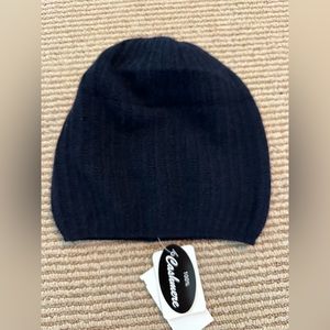 Portolano 100% Cashmere Ribbed Beanie